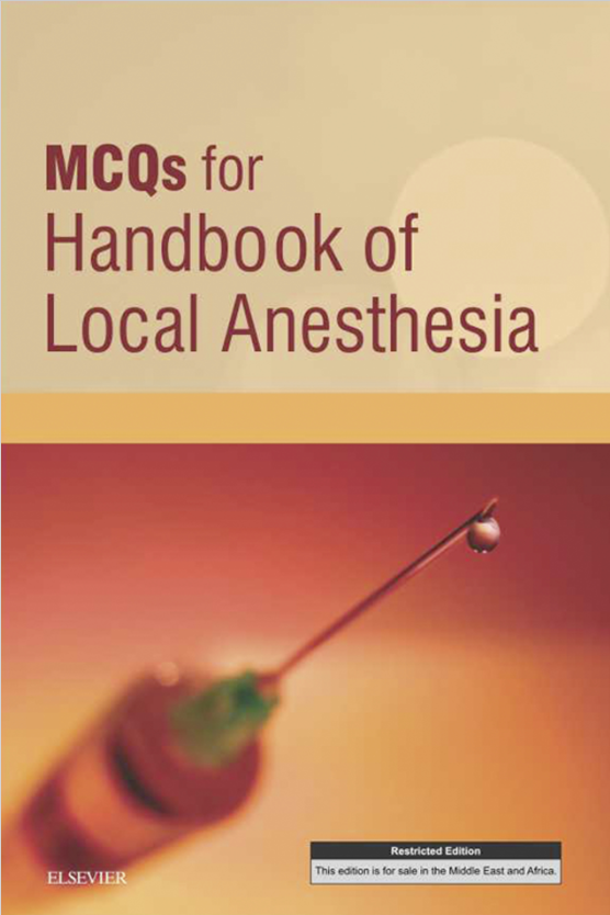 غلاف كتاب MCQs for Handbook of local anesthesia بقلم ستانلي مالاميد غلاف كتاب MCQs for Handbook of local anesthesia بقلم ستانلي مالاميد